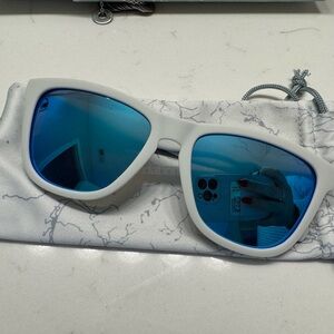 Goodr white and blue sunglasses